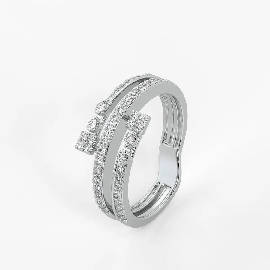 Kyvera Diamond Geo Wrap Ring