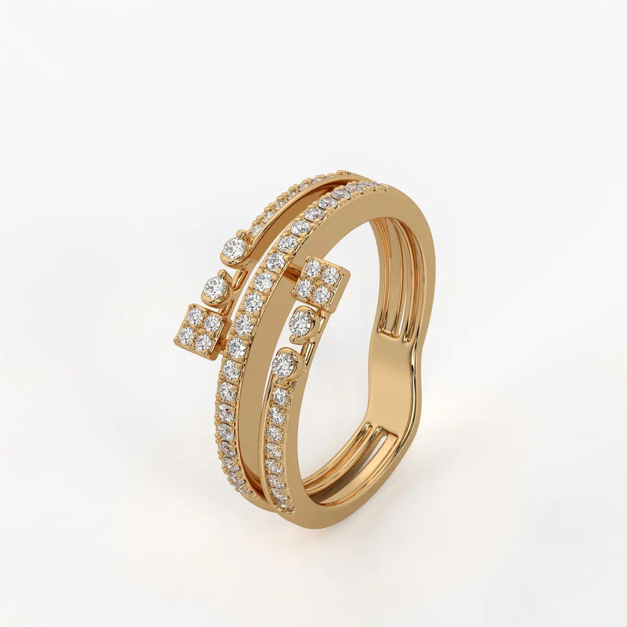 Kyvera Diamond Geo Wrap Ring