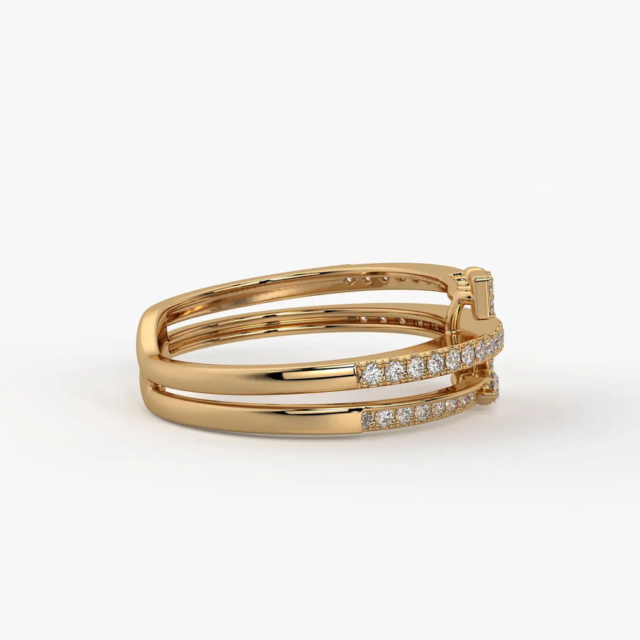Kyvera Diamond Geo Wrap Ring