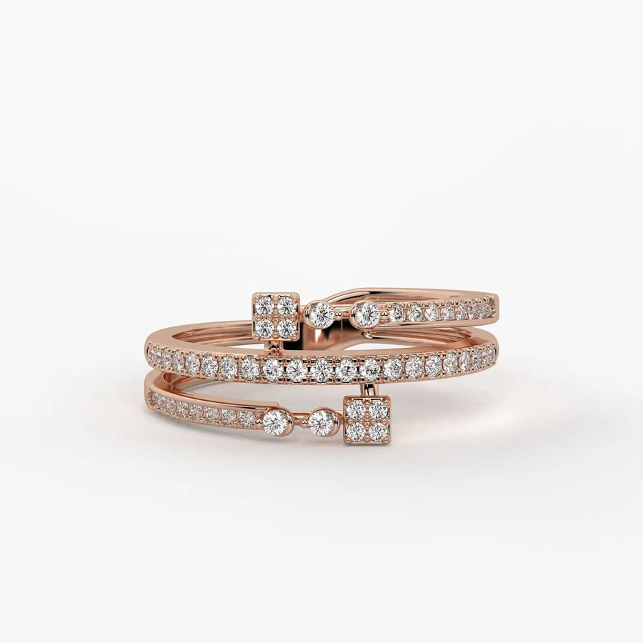 Kyvera Diamond Geo Wrap Ring