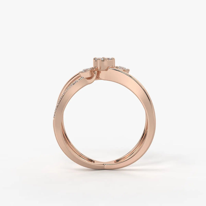 Xyron Diamond Crossline Ring