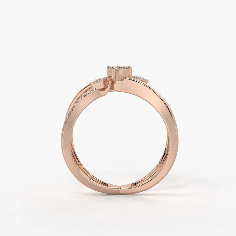 Xyron Diamond Crossline Ring
