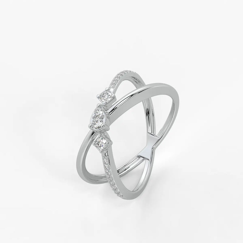Xyron Diamond Crossline Ring