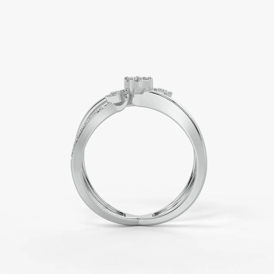 Xyron Diamond Crossline Ring