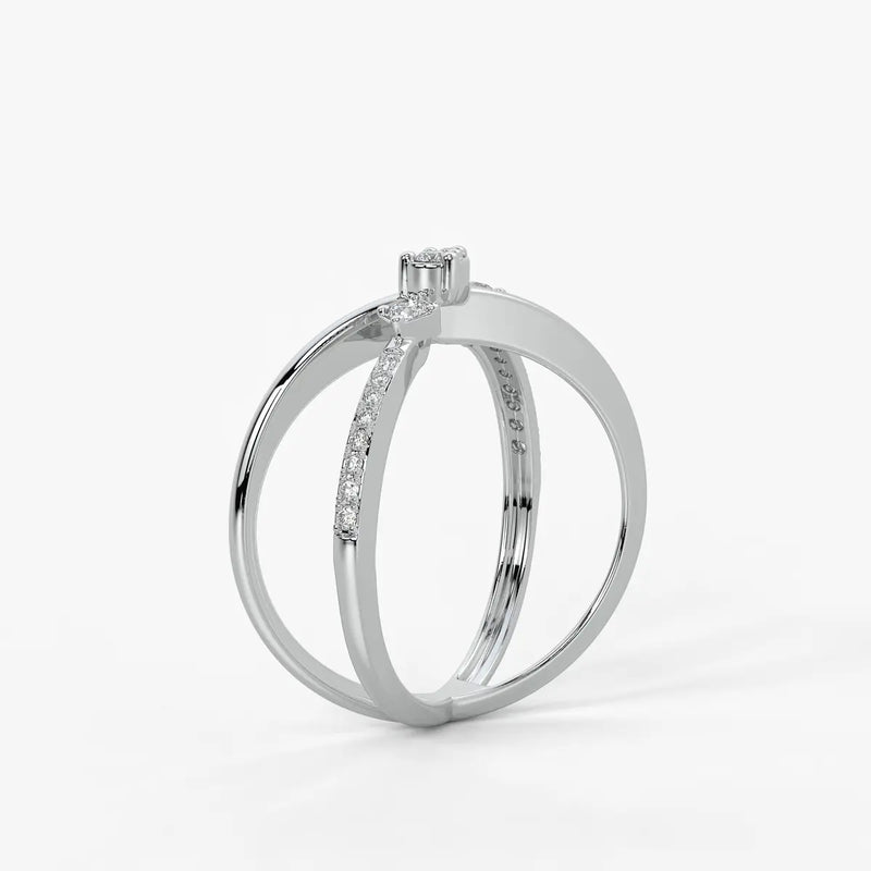 Xyron Diamond Crossline Ring