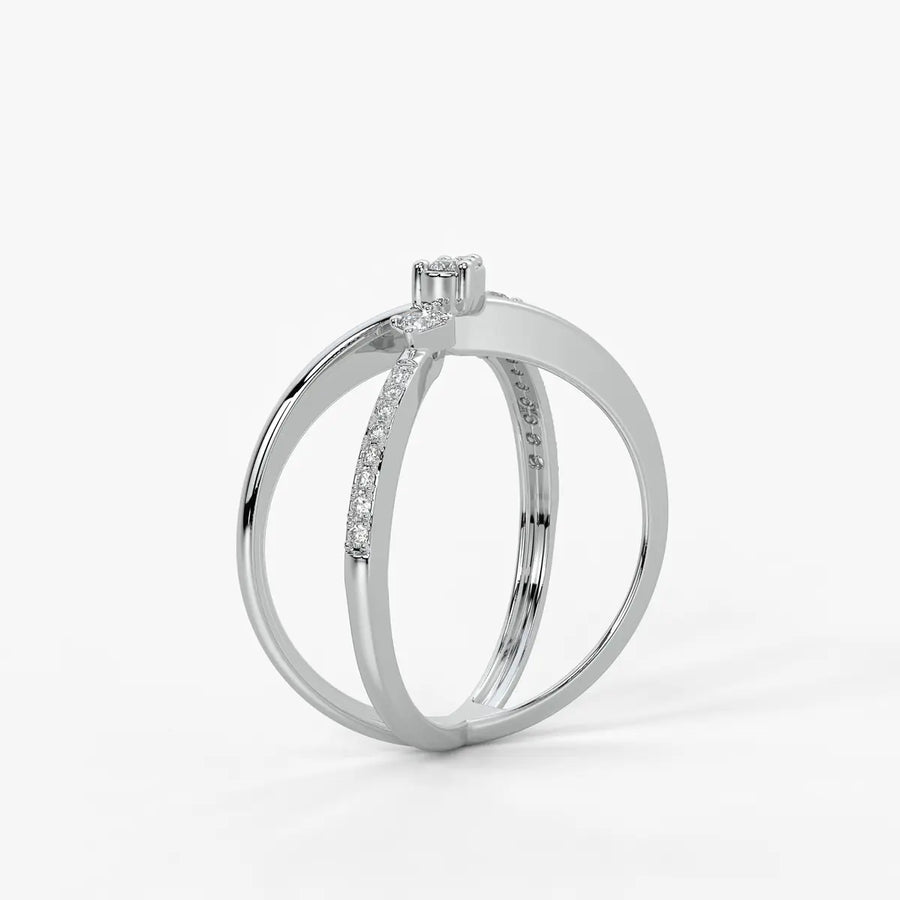 Xyron Diamond Crossline Ring