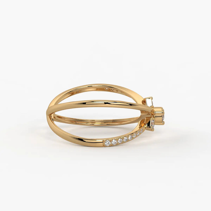 Xyron Diamond Crossline Ring