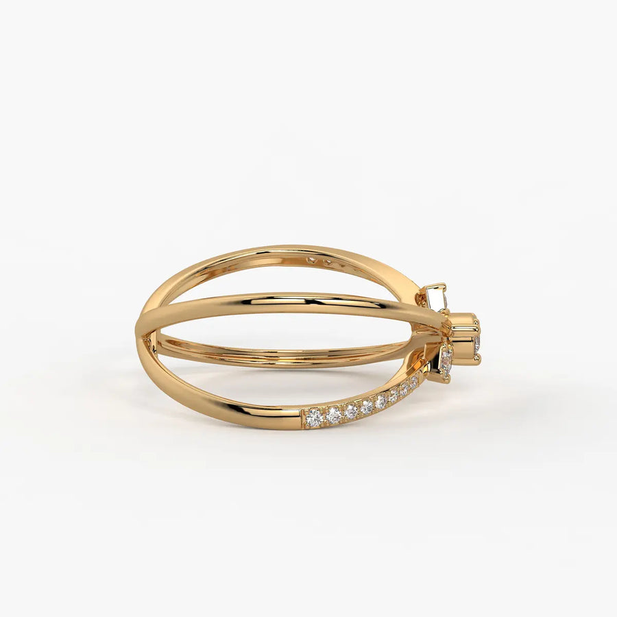 Xyron Diamond Crossline Ring