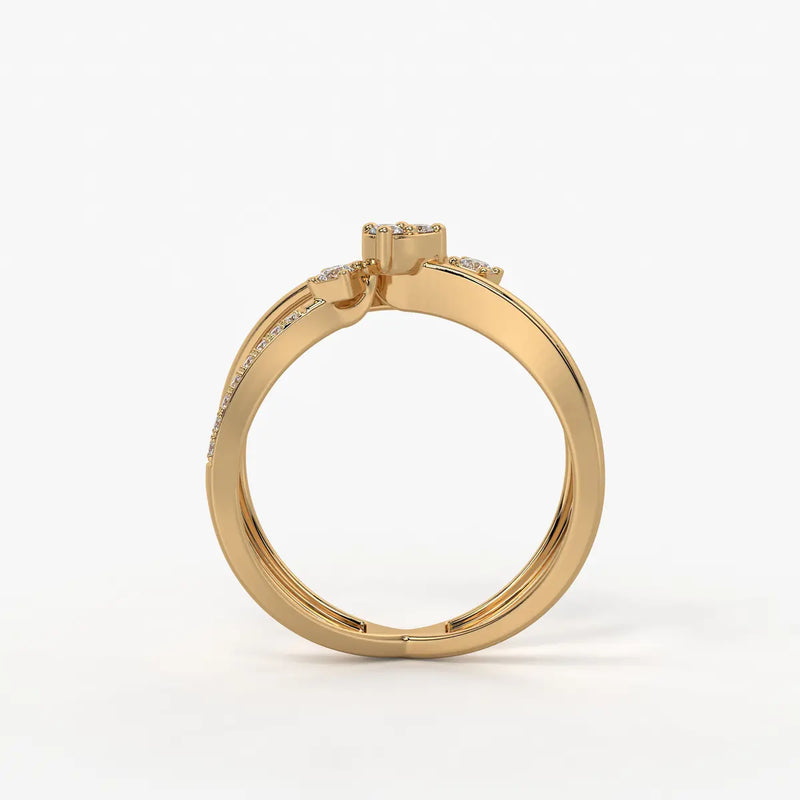 Xyron Diamond Crossline Ring