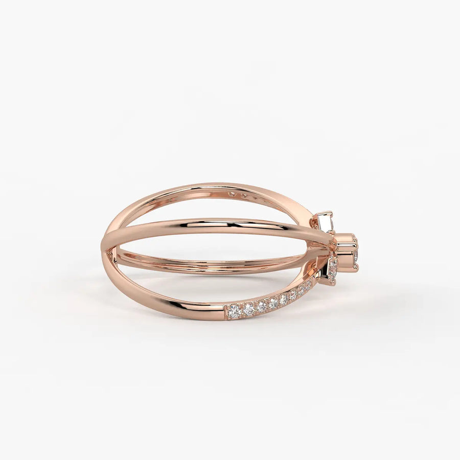 Xyron Diamond Crossline Ring