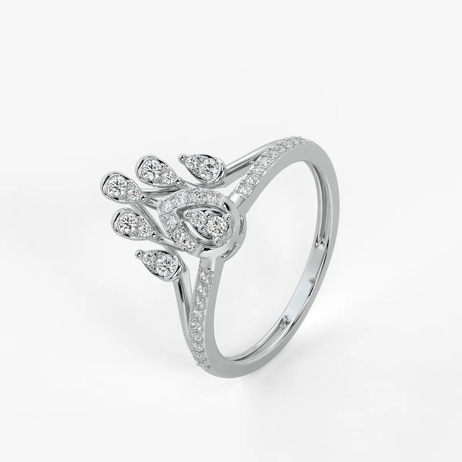 Cyrabelle Diamond Regal Crown Ring