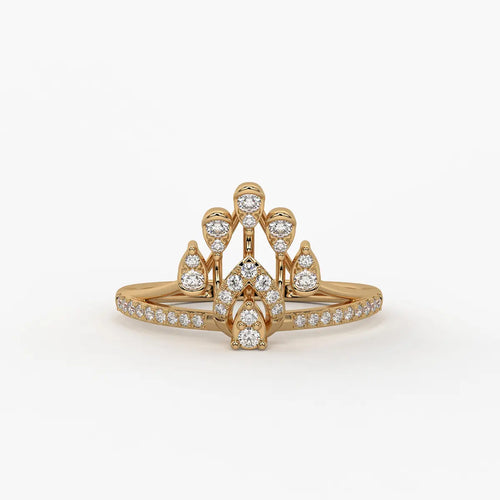Cyrabelle Diamond Regal Crown Ring