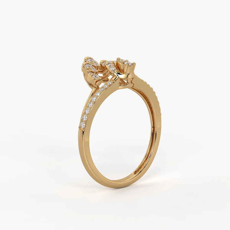 Cyrabelle Diamond Regal Crown Ring