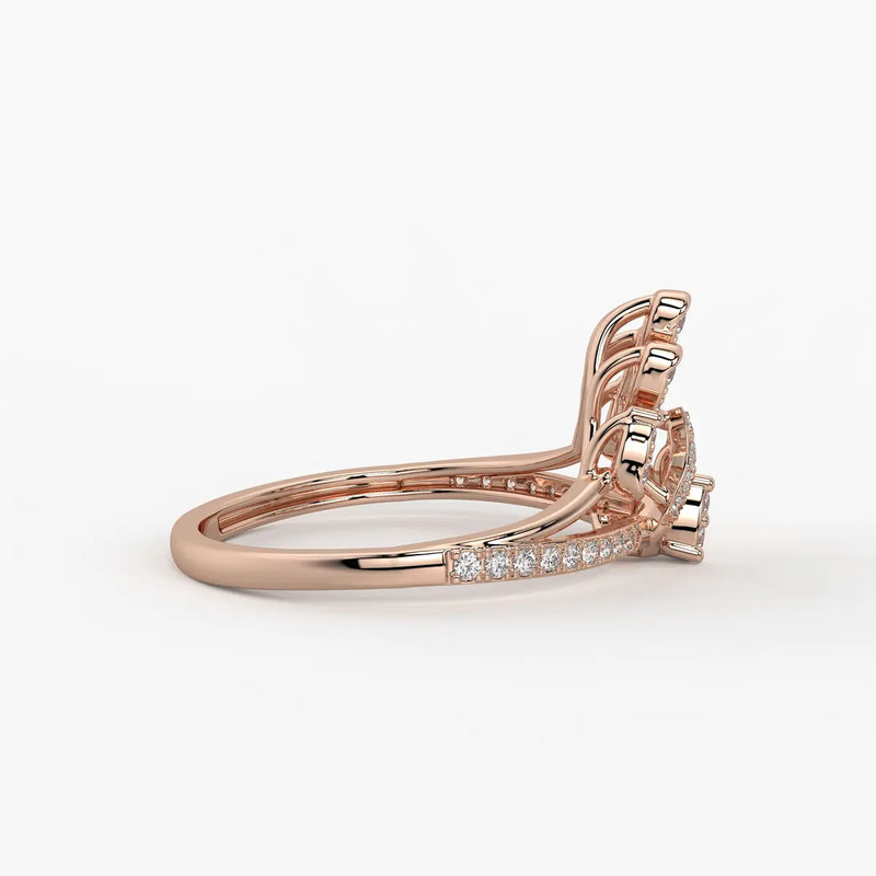 Cyrabelle Diamond Regal Crown Ring