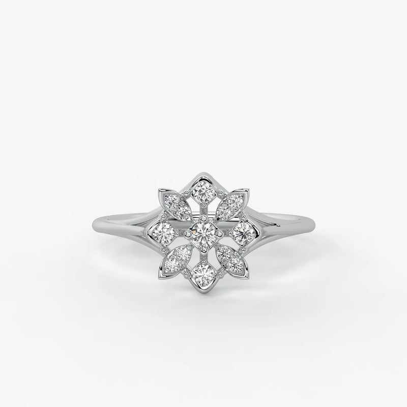 Asterion Diamond Starflower Ring
