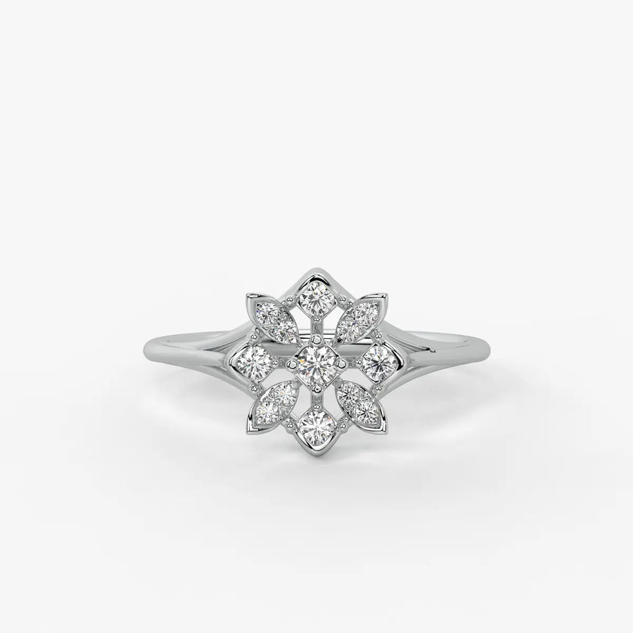 Asterion Diamond Starflower Ring