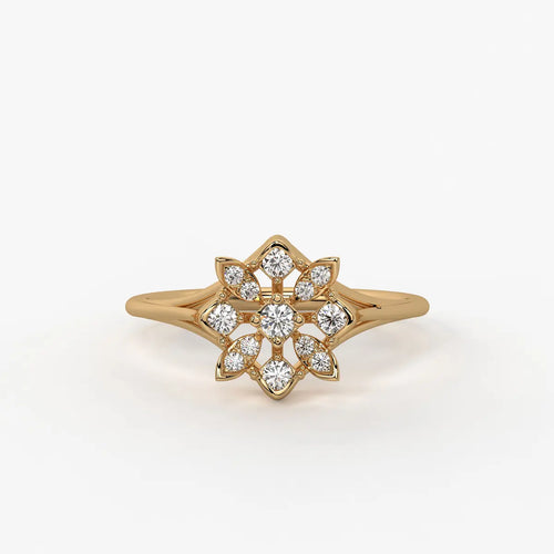 Asterion Diamond Starflower Ring