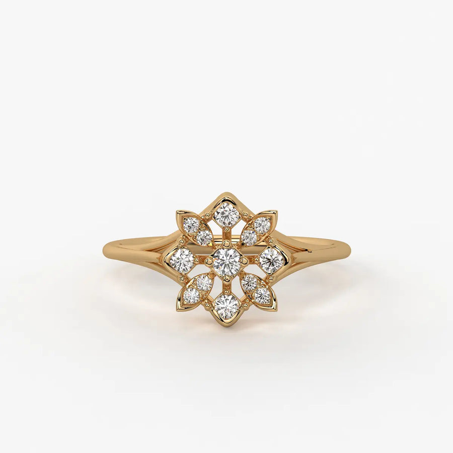 Asterion Diamond Starflower Ring