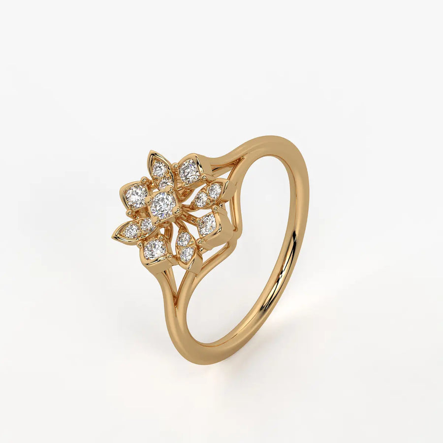 Asterion Diamond Starflower Ring