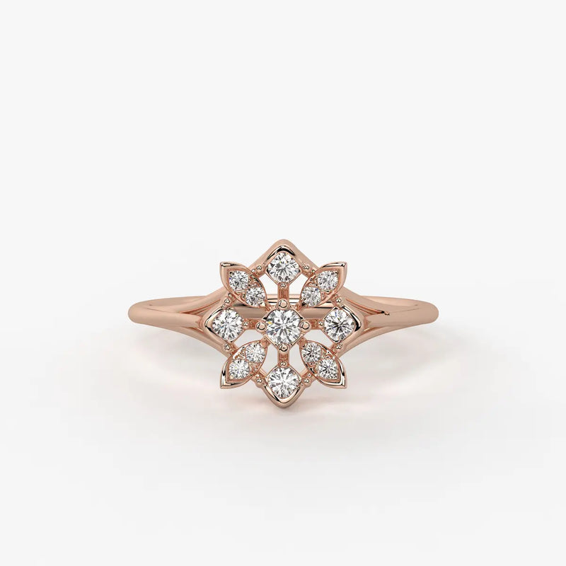 Asterion Diamond Starflower Ring
