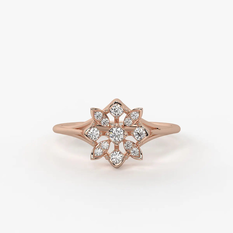 Asterion Diamond Starflower Ring