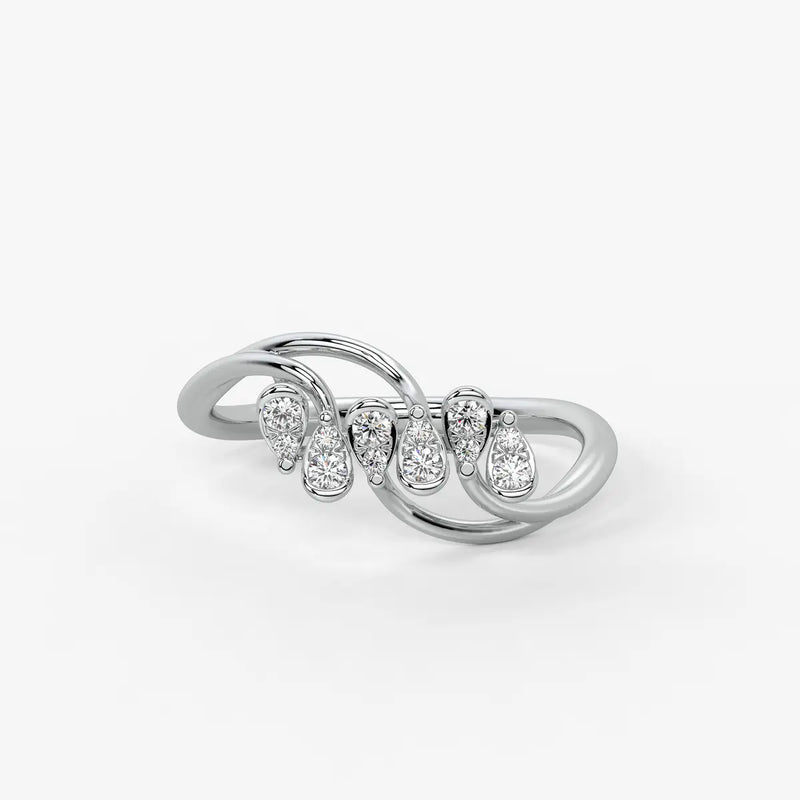 Dravik Diamond Linkwave Ring