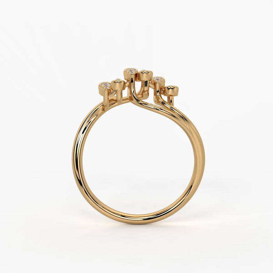 Dravik Diamond Linkwave Ring