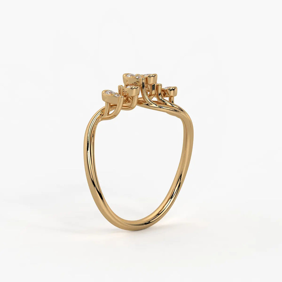 Dravik Diamond Linkwave Ring