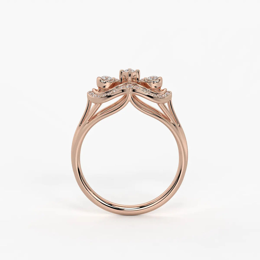 Akhzar Diamond Navette Ring
