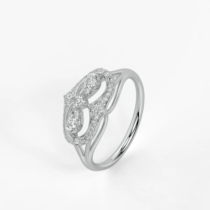 Akhzar Diamond Navette Ring