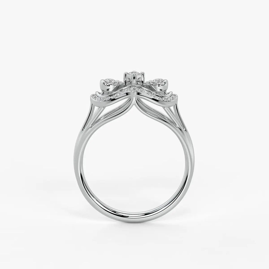 Akhzar Diamond Navette Ring