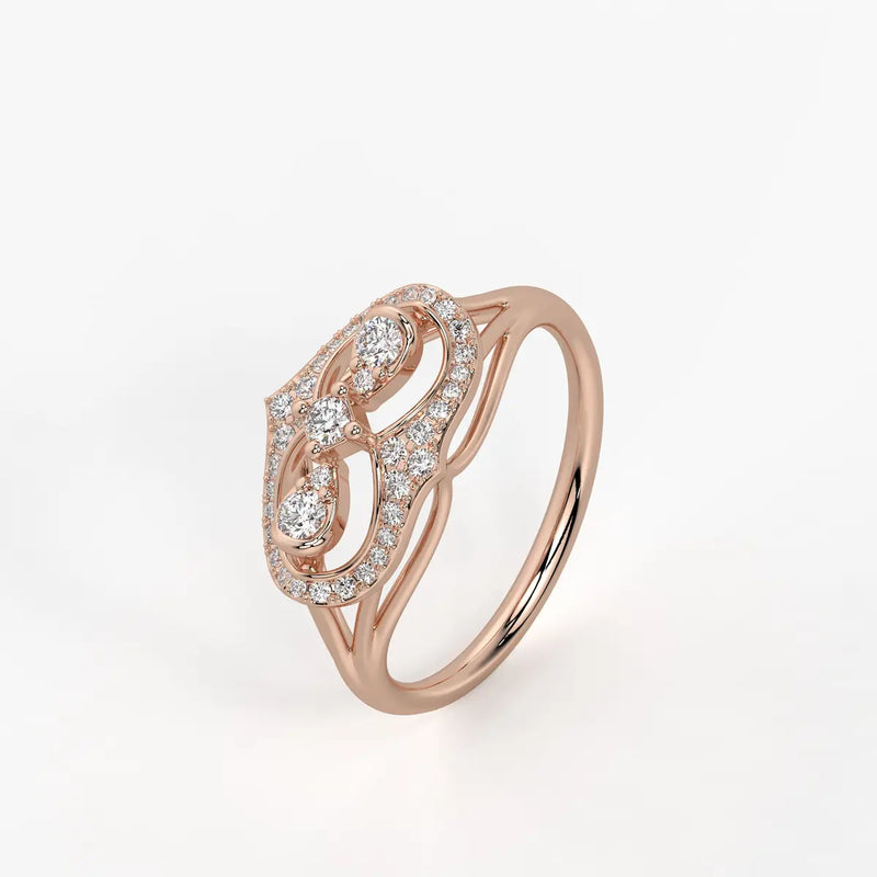 Akhzar Diamond Navette Ring