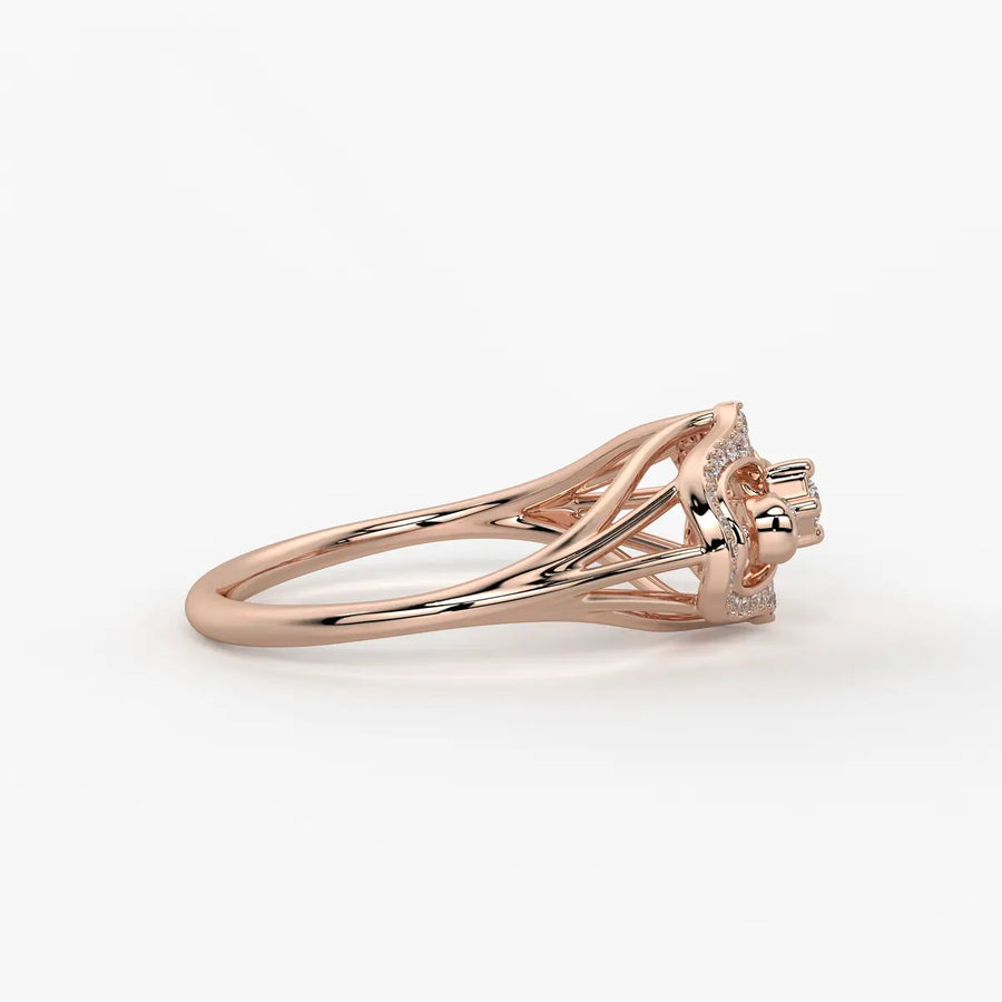 Akhzar Diamond Navette Ring