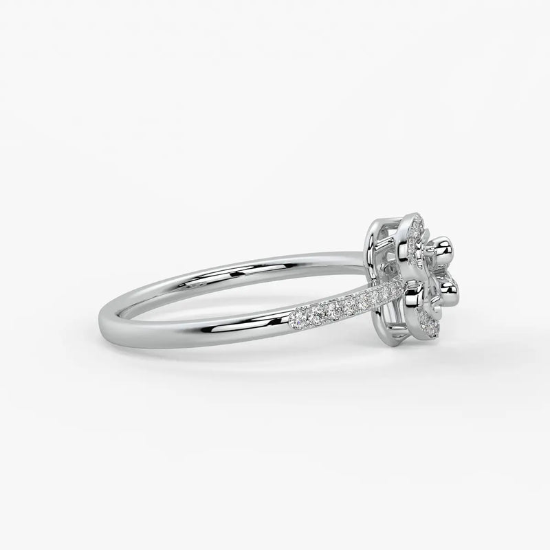 Drifted Heartline Diamond Ring