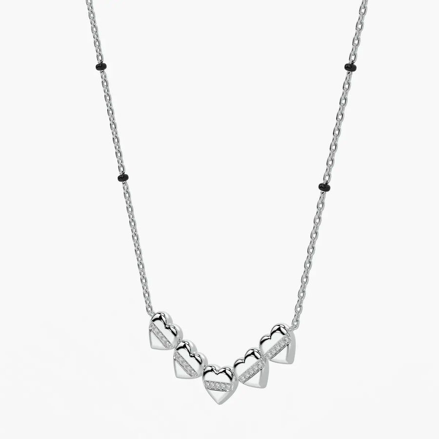 Layered Heart Charm Mangalsutra