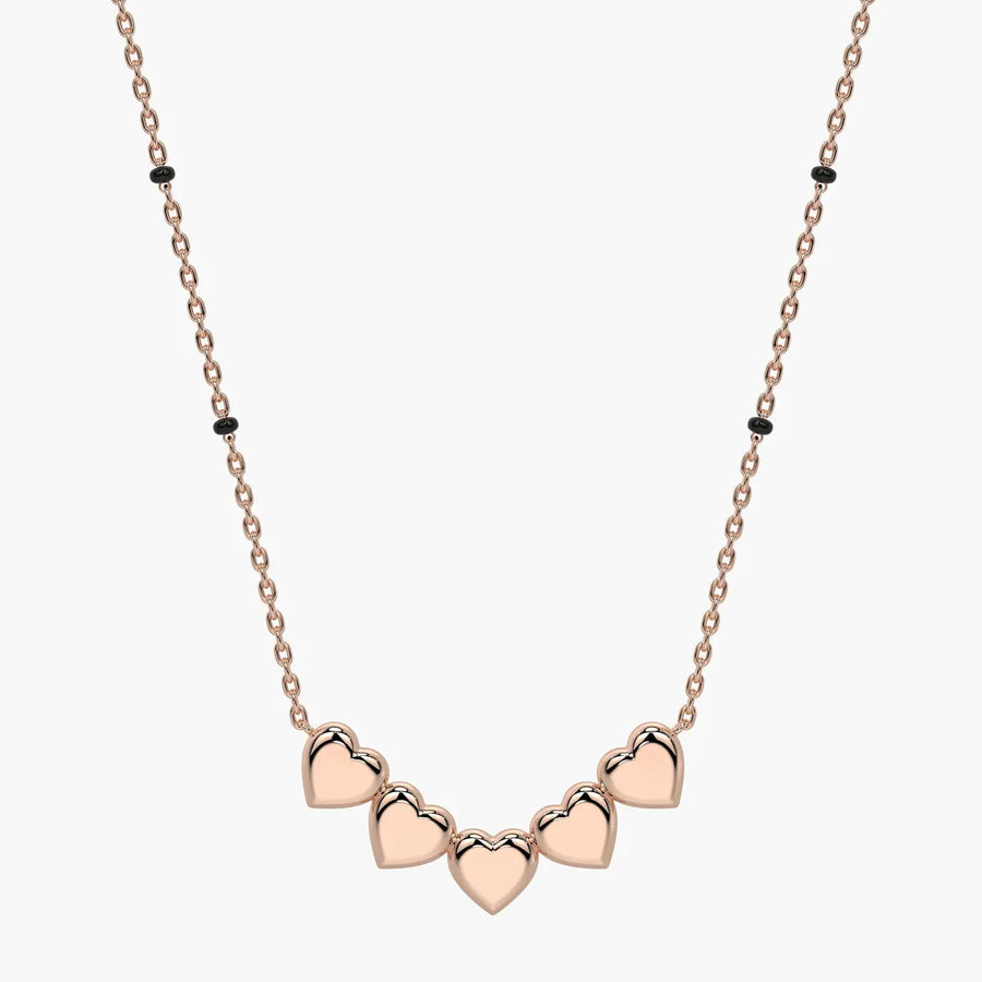 Five Heart Cluster Mangalsutra