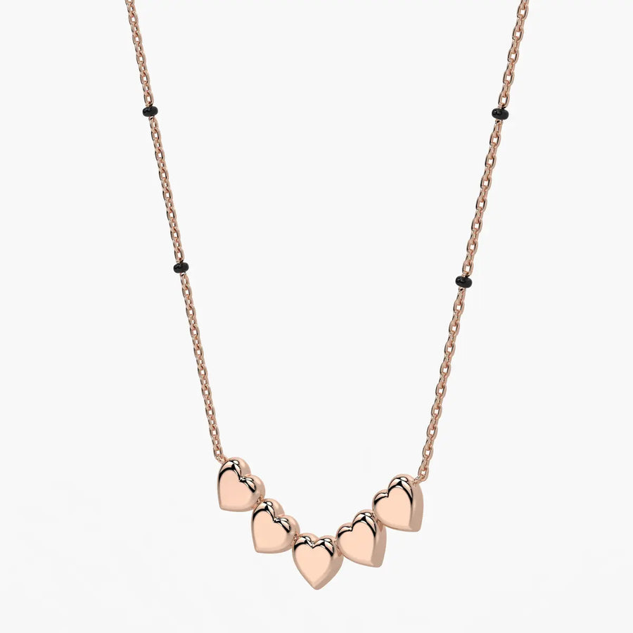 Five Heart Cluster Mangalsutra