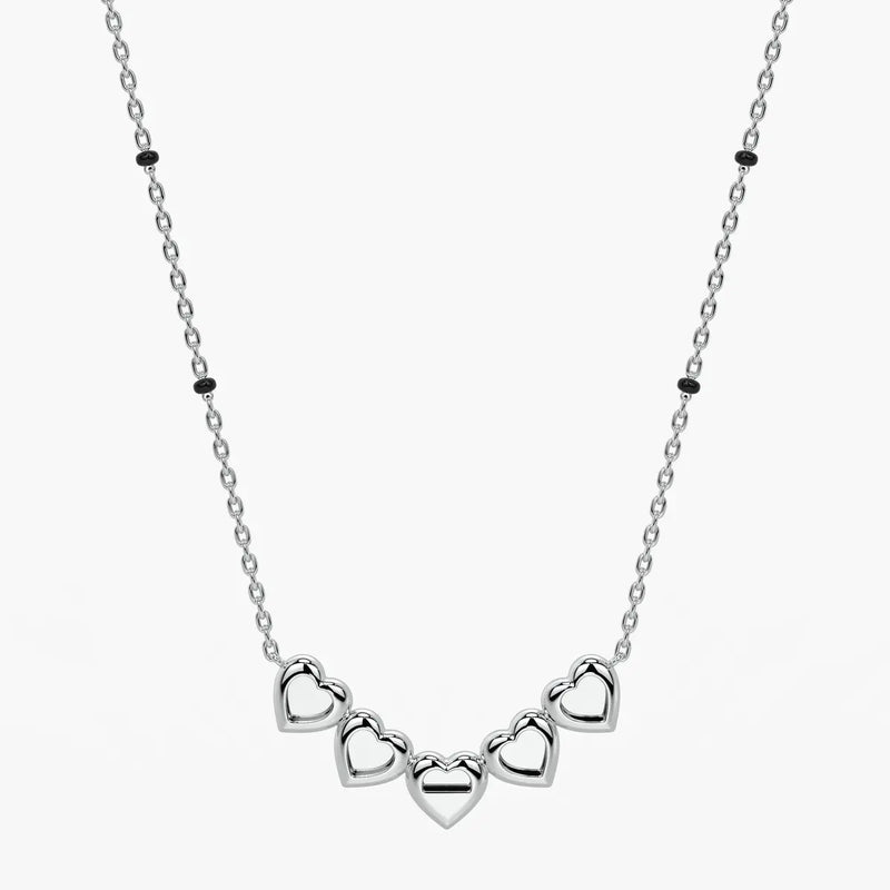 Five Heart Cluster Mangalsutra