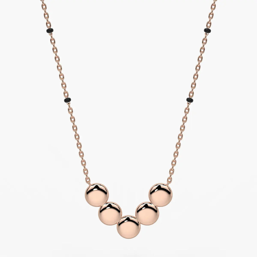 Five Disc Curve Mangalsutra