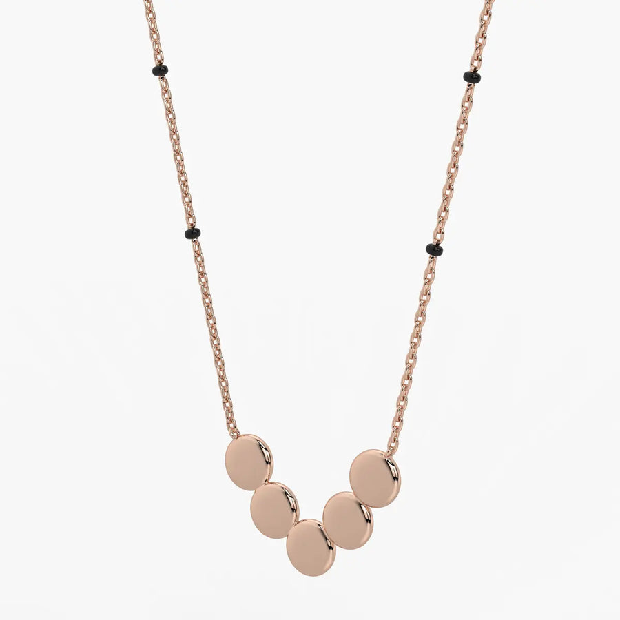 Five Disc Curve Mangalsutra