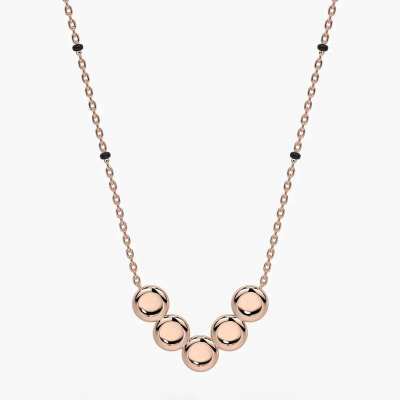 Five Disc Curve Mangalsutra