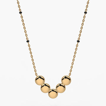 Five Disc Curve Mangalsutra