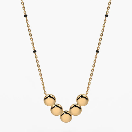 Five Disc Curve Mangalsutra
