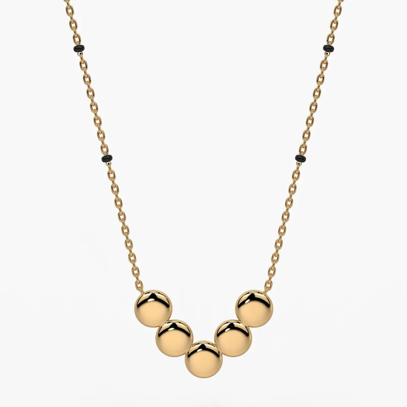 Five Disc Curve Mangalsutra