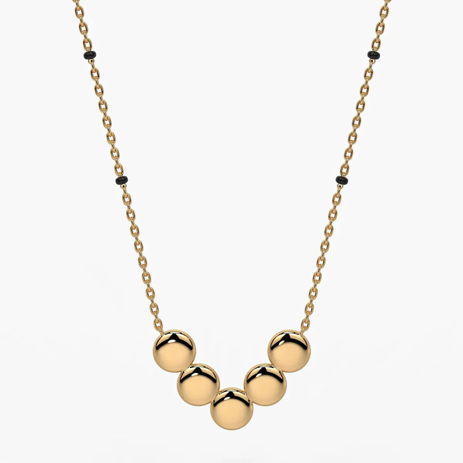 Five Disc Curve Mangalsutra