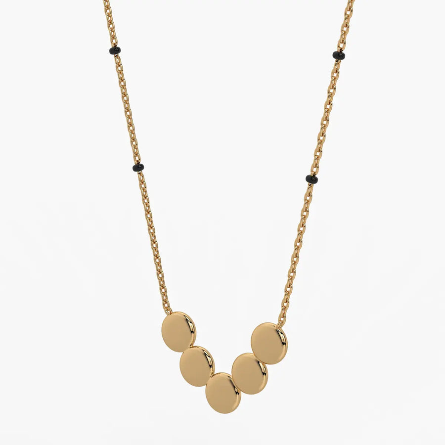 Five Disc Curve Mangalsutra