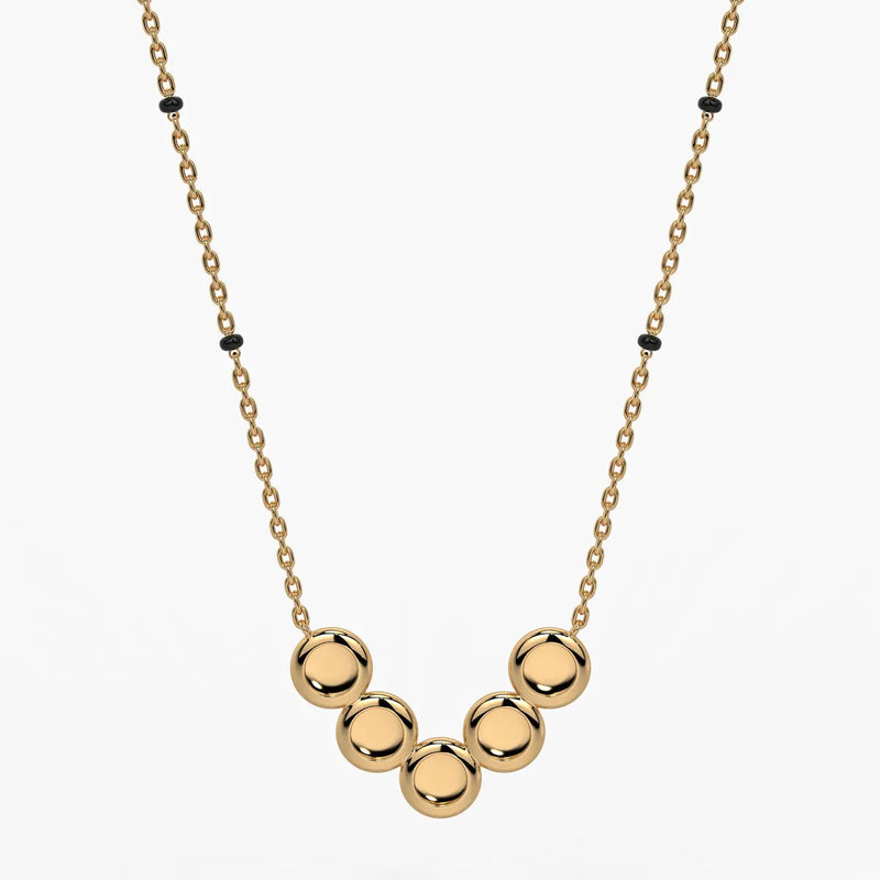 Five Disc Curve Mangalsutra