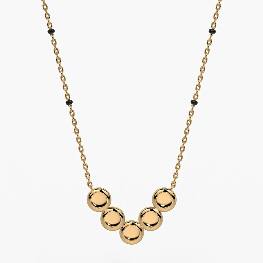 Five Disc Curve Mangalsutra