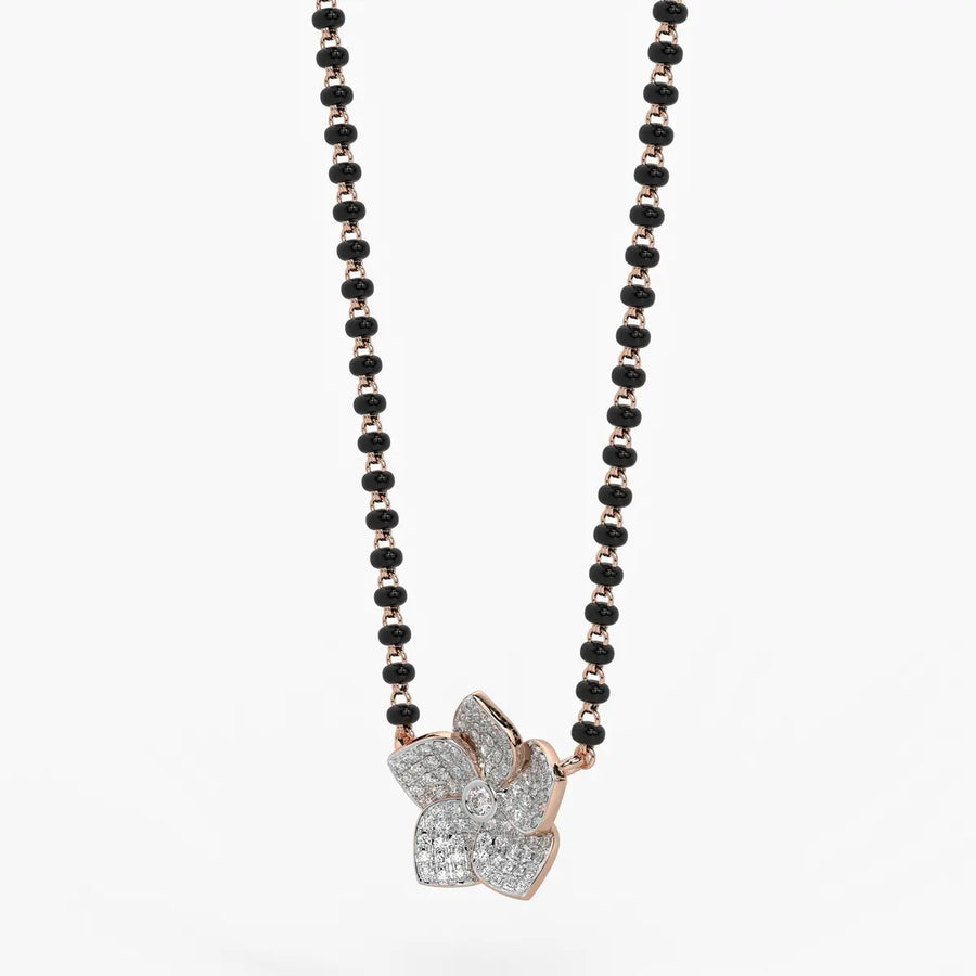 Modish Leaf Mangalsutra Set