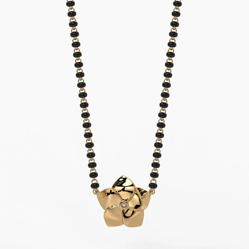 Modish Leaf Mangalsutra Set